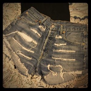 Vintage Levi’s Distressed Denim Shorts